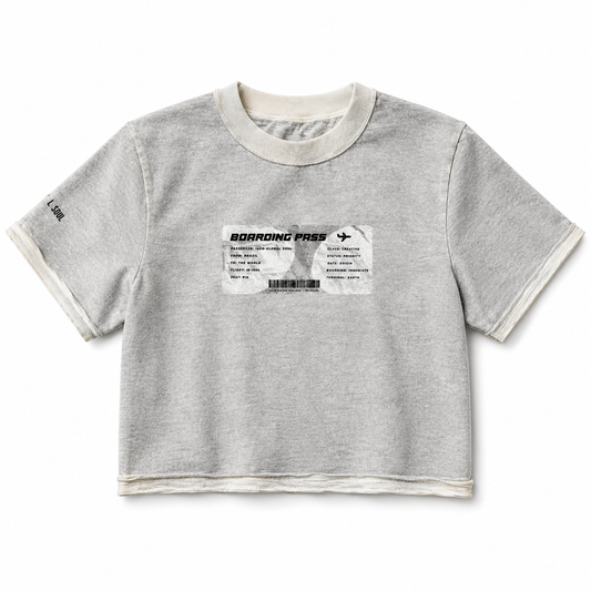 Camiseta Boarding Pass Com Processo de Lavanderia Jateada