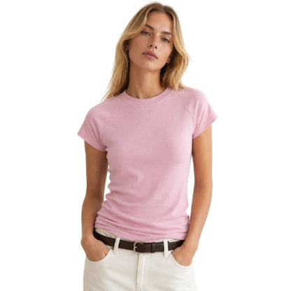 Blusa de Ribana Rosa Open Back em Algodão IAGO BRAND