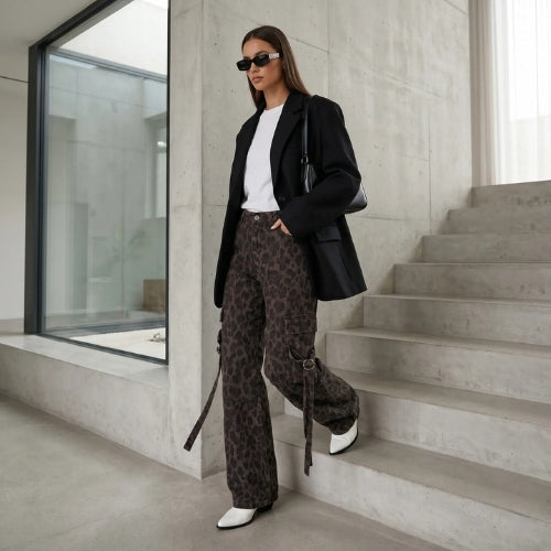 Calça Cargo Animal Print