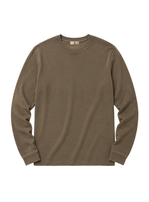 Camiseta Fit Ribana 100% Algodão Confortavel com Efeito de Lavanderia Jateado