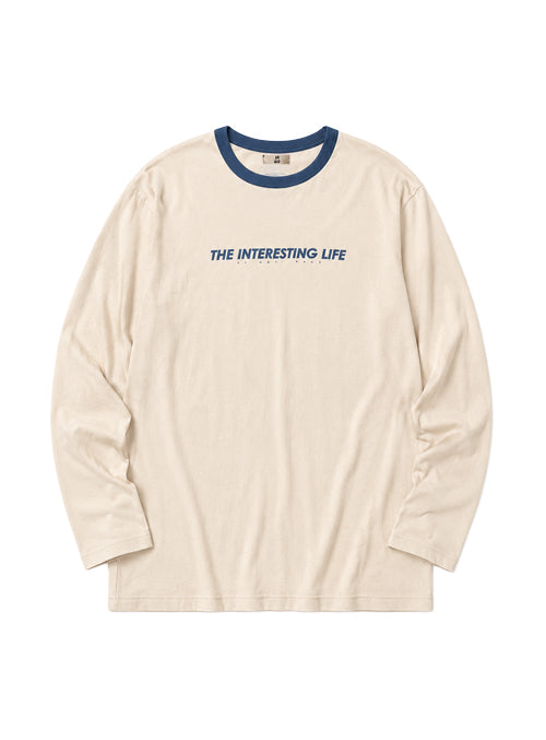 Camiseta Manga Longa The Interesting Life, Malha texturizada