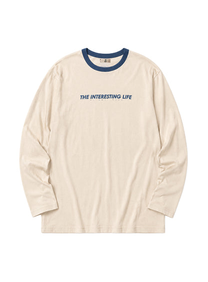 Camiseta Manga Longa The Interesting Life, Malha texturizada