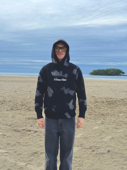 Moletom Tie Dye Preto 100% Algodão Roam Free | IAGO BRAND