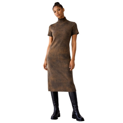 Iago Brand Vestido Mid de Ribana 100% Algodão Básico e Versátil para Ocasiões Casuais Confortável e Sofisticado