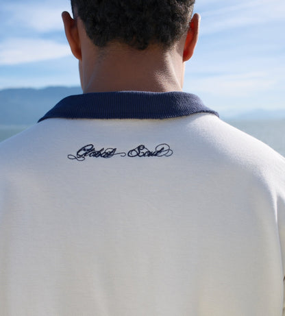Polo Iago Piquet Bicolor Off White IAGO BRAND